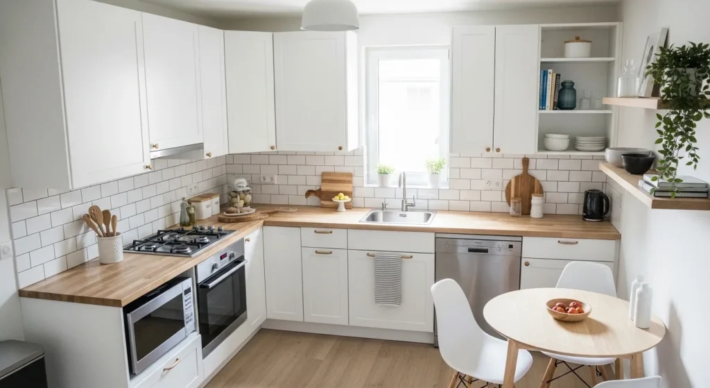 neutral small apartment kitchen ideas