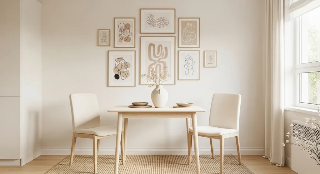 dining wall art small apartment dining area decor ideas
