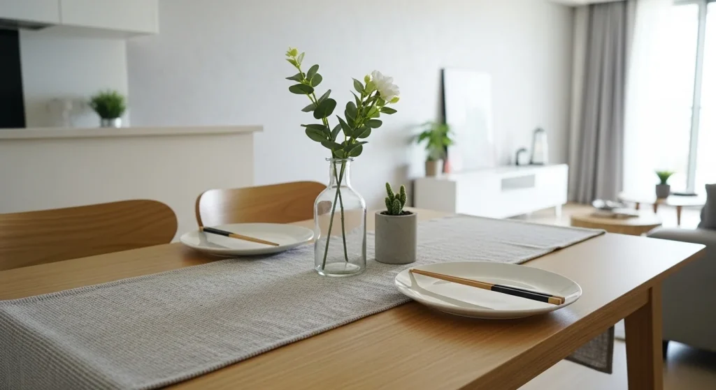 table runner small apartment dining table decor ideas