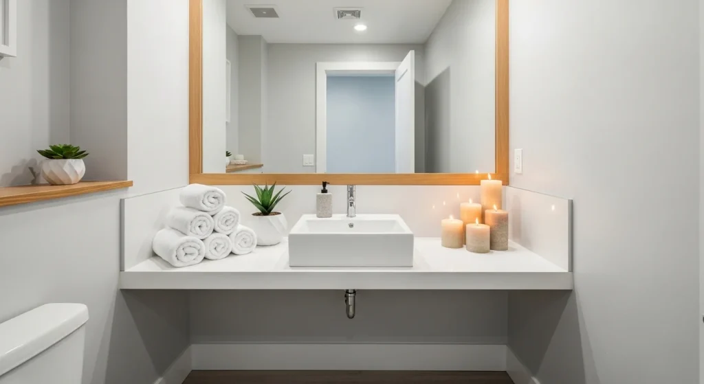 spa inspired small apartment bathroom ideas