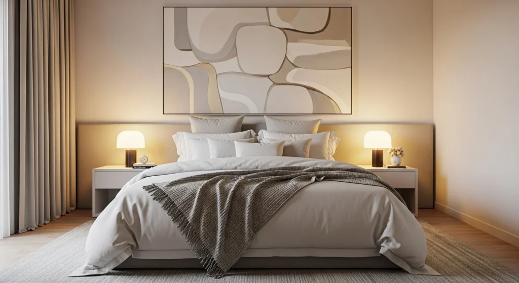 oversized statement bedroom wall art ideas