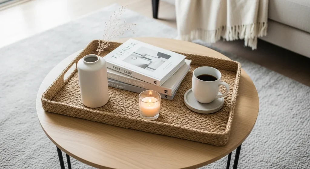decorative tray minimalist small apartment decor ideas