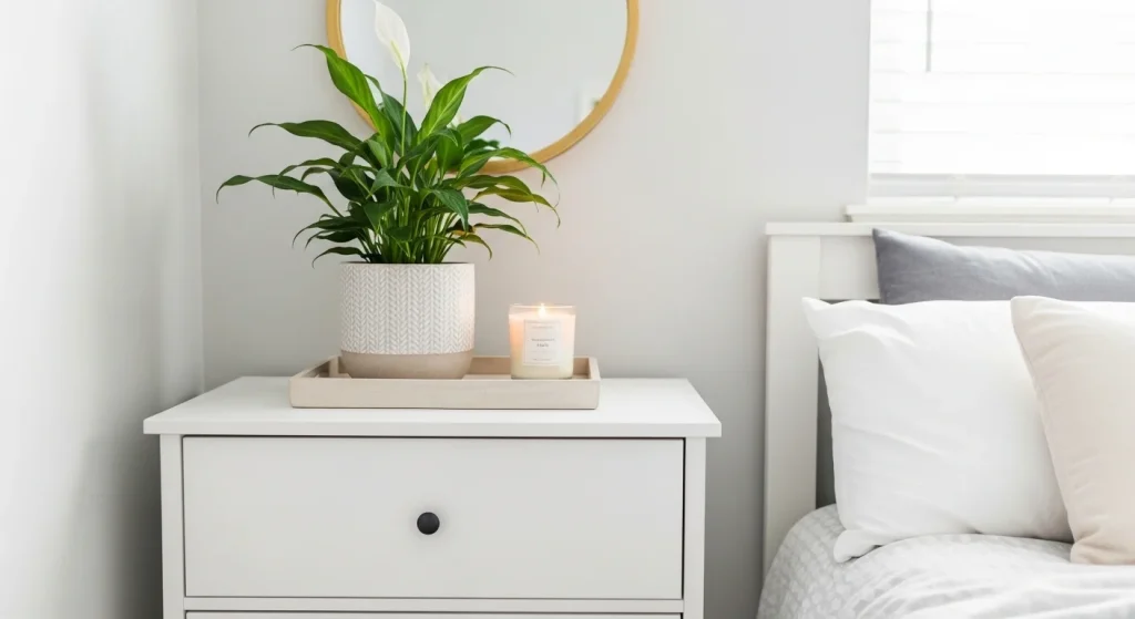 plant bedroom dresser decor ideas
