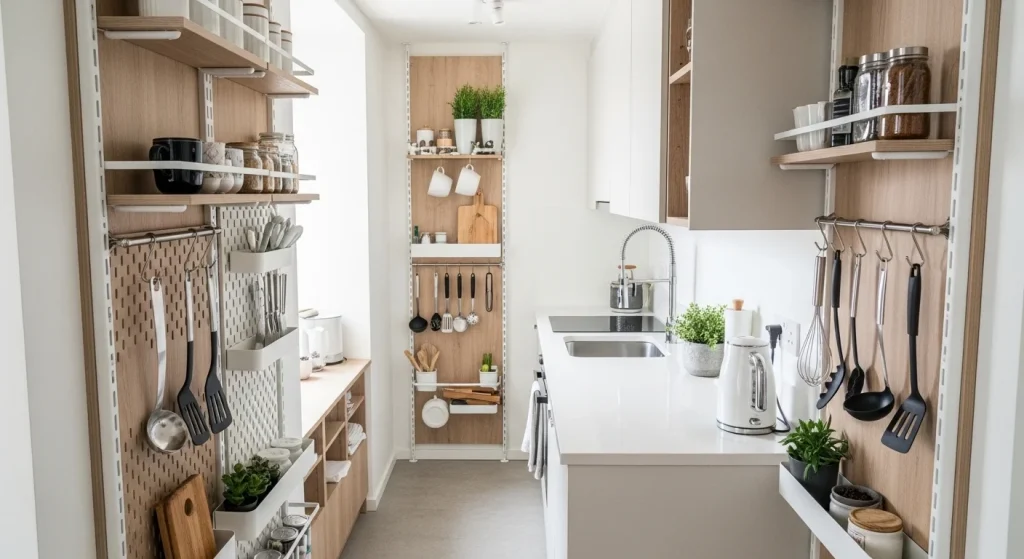 vertical storage small apartment kitchen ideas