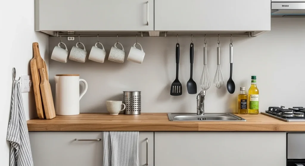 under cabinet storage small apartment kitchen storage ideas