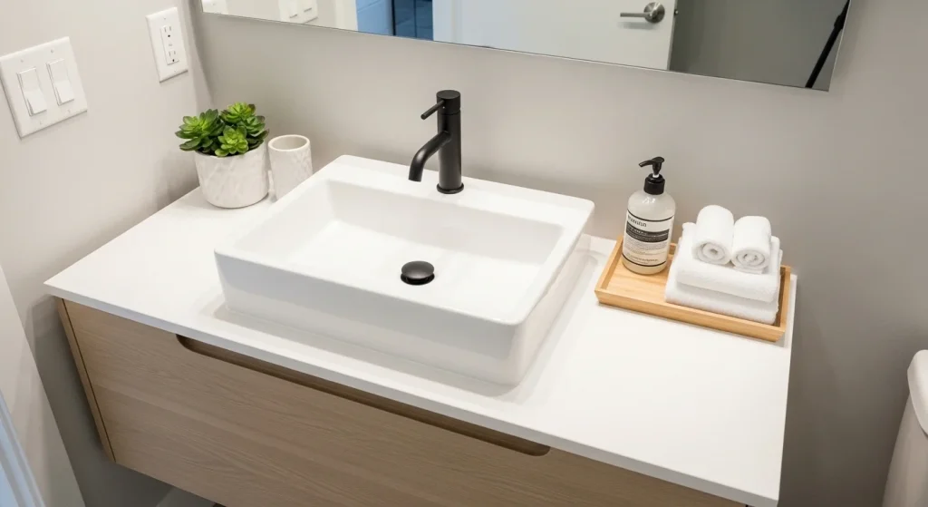 minimal vanity decor minimal small apartment bathroom ideas