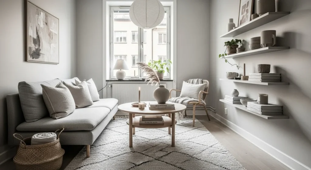 neutral palette scandinavian small apartment decor ideas