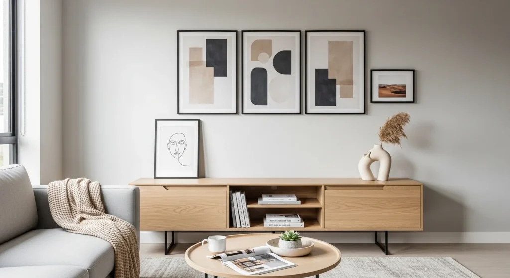 wall art modern small apartment decor ideas