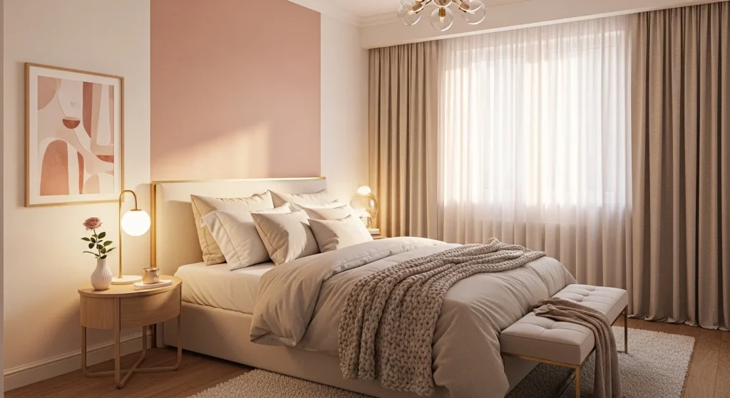 blush pink bedroom color ideas
