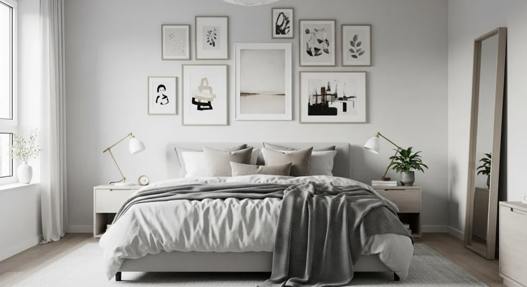 gallery wall bedroom wall art ideas