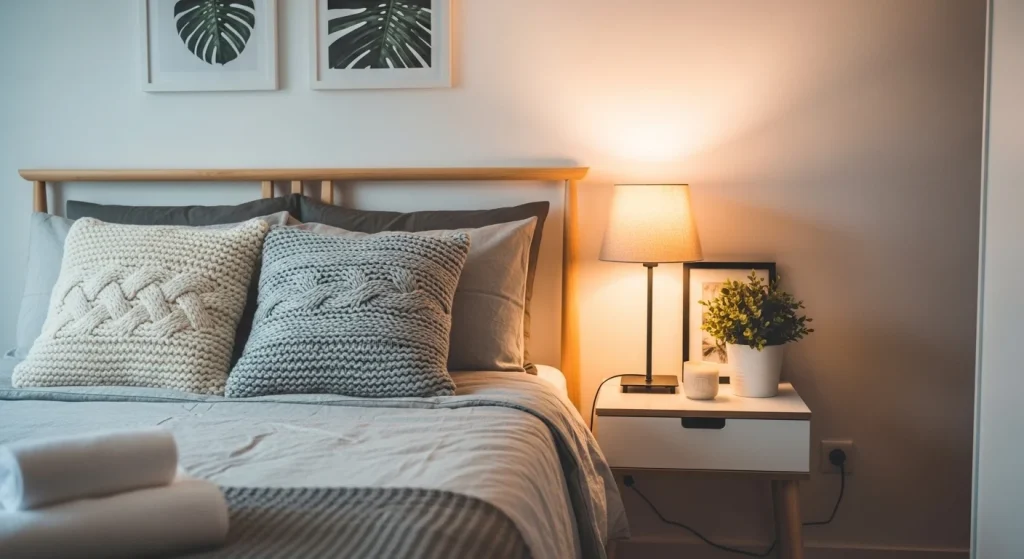 knit bedroom throw pillow ideas