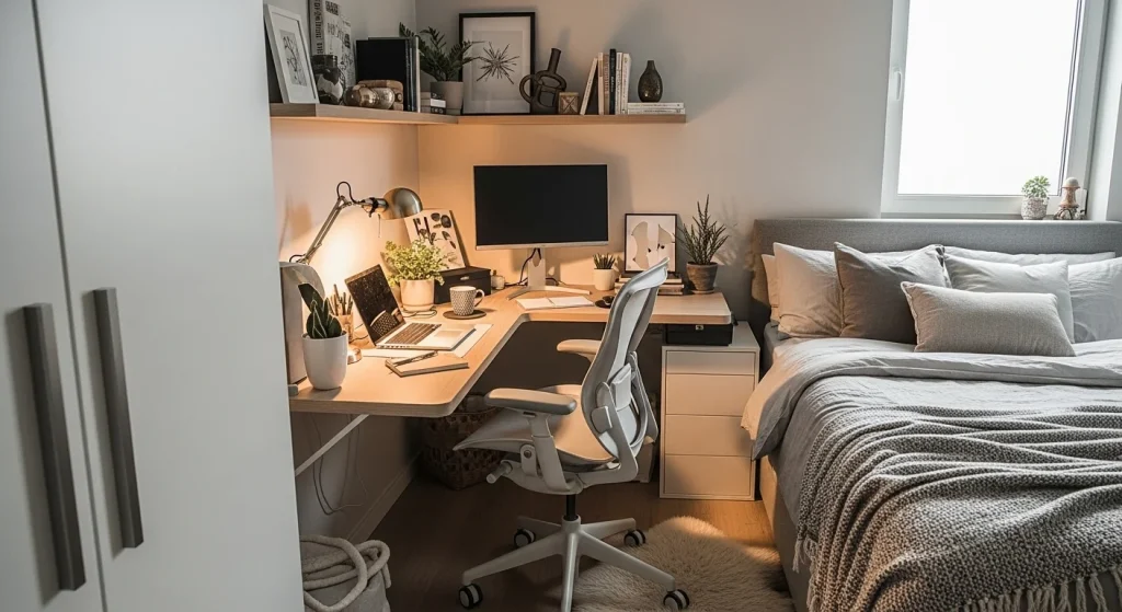 corner small bedroom desk ideas
