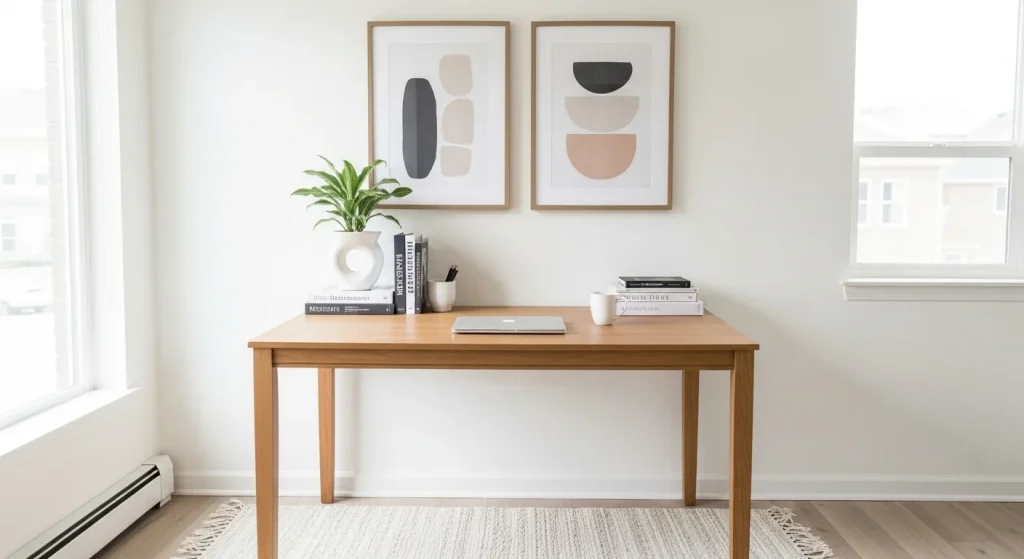 minimalist office decor small apartment workspace ideas