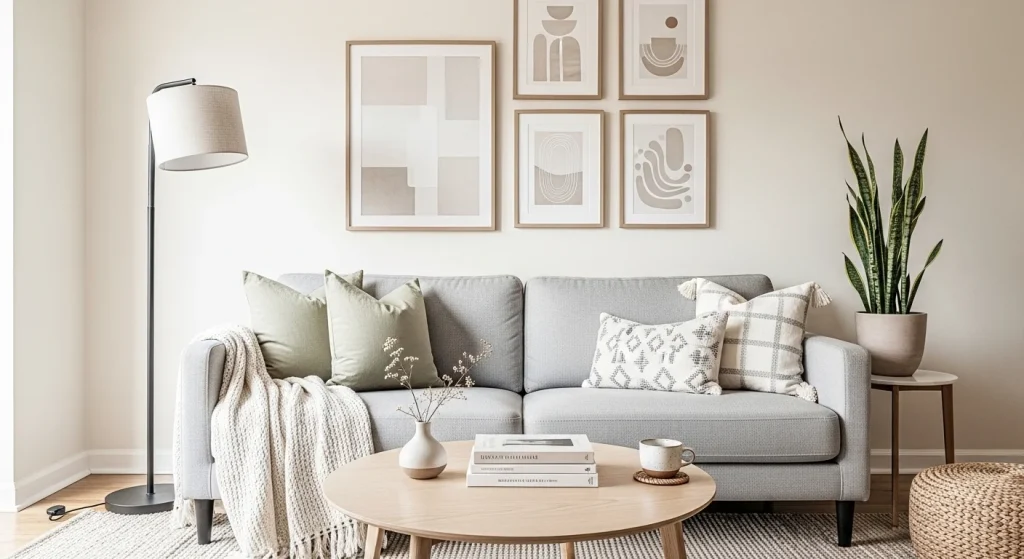 framed prints small apartment living room wall decor ideas