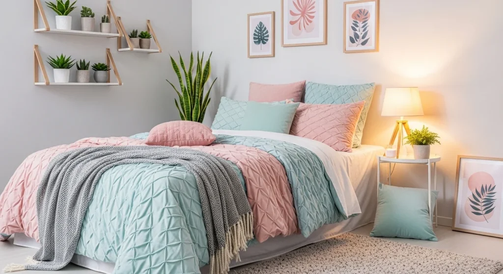  small plant styling in cute bedroom