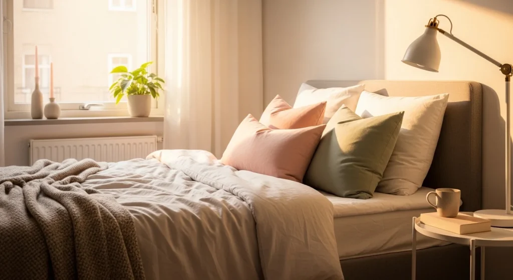 pastel bedroom throw pillow ideas