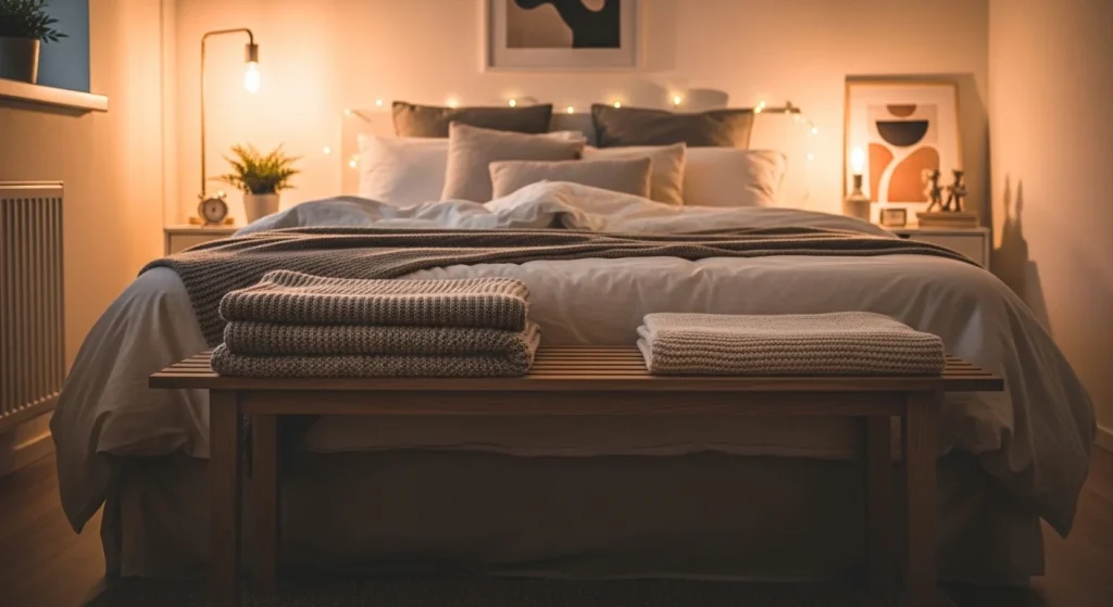 cozy bedroom bench ideas