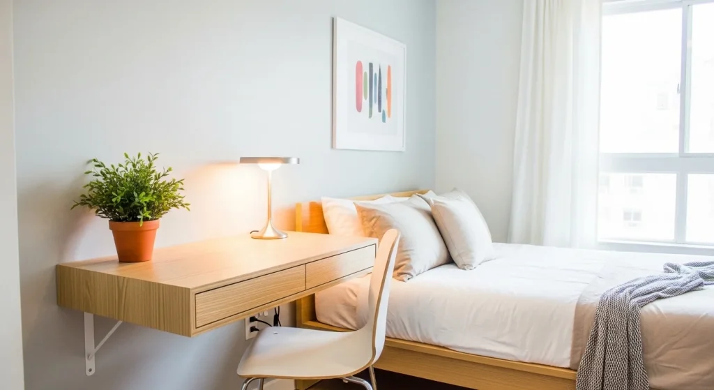 minimal small bedroom desk ideas