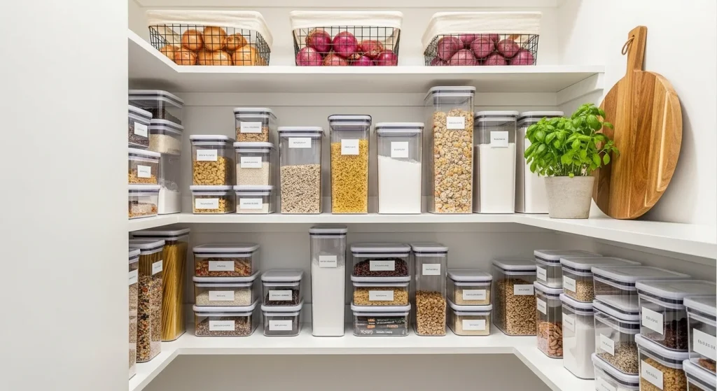 stackable containers small apartment kitchen organization ideas