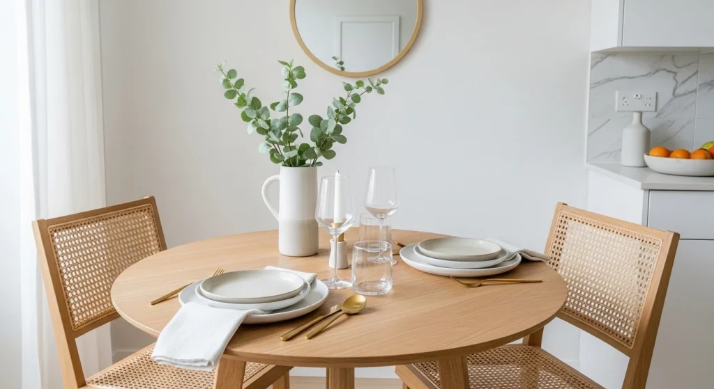elegant table setting small apartment dining table decor ideas