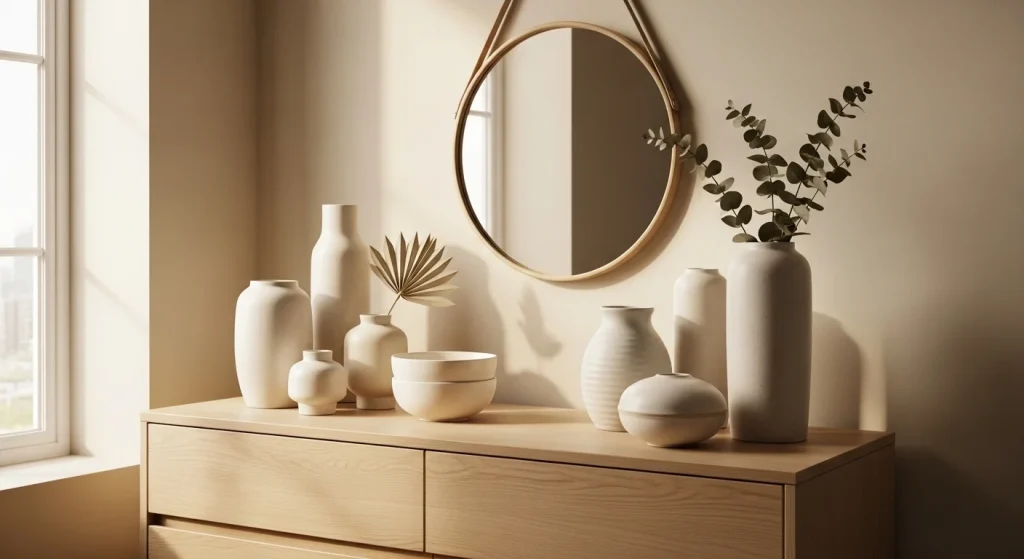 ceramic bedroom dresser decor ideas