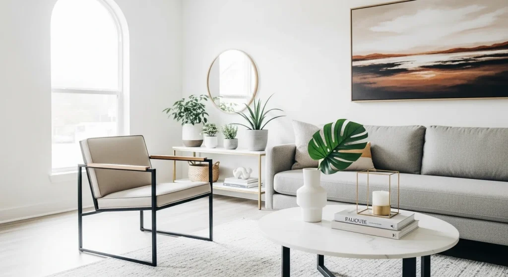 accent chair modern small apartment living room ideas