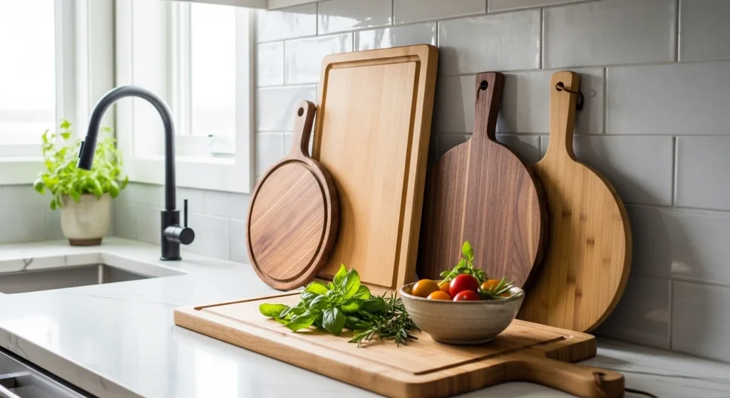  cutting board decor small apartment kitchen counter decor ideas
