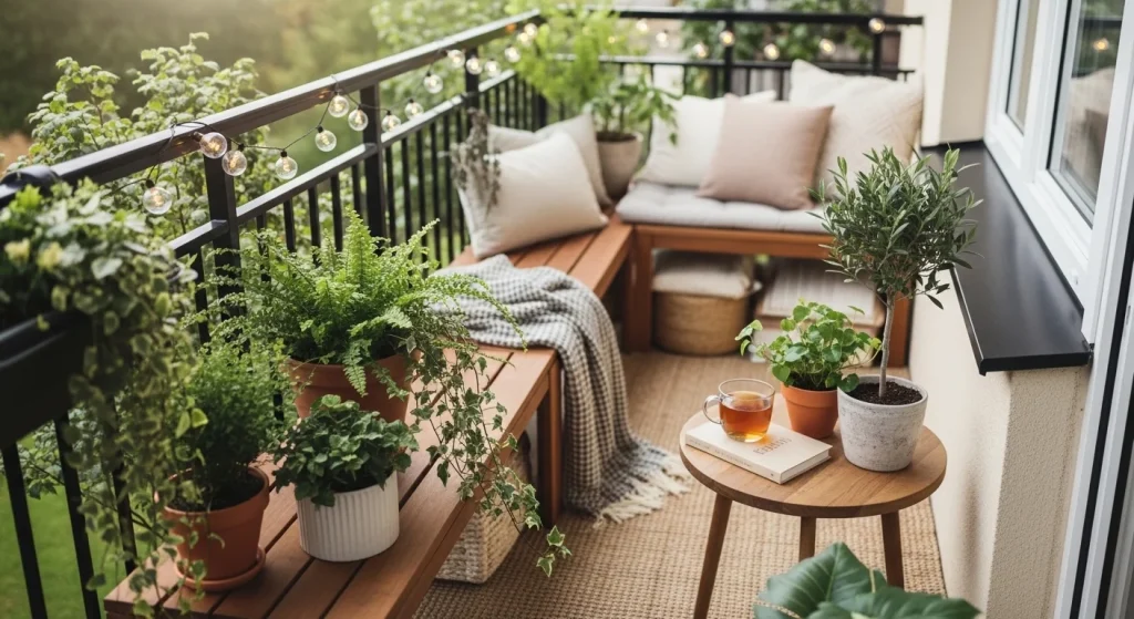 balcony bench small apartment balcony seating ideas
