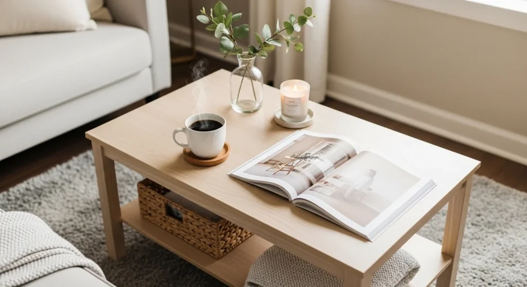 coffee table modern small apartment decor ideas