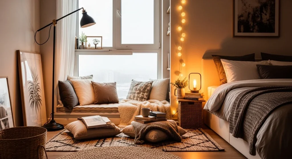 window floor small bedroom reading nook