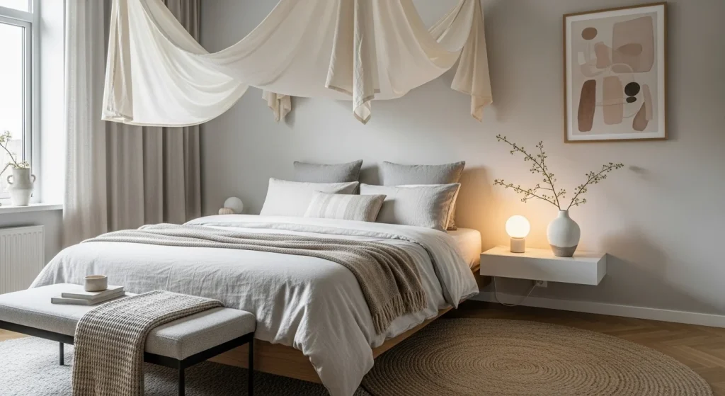 draped fabric bedroom canopy ideas