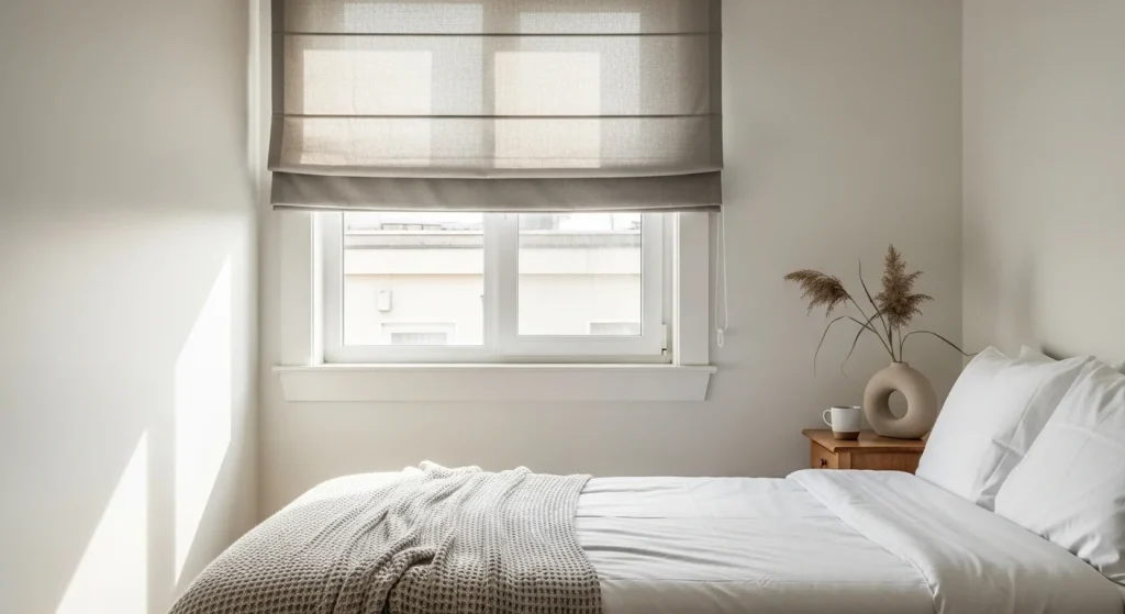 roman shade bedroom window decor ideas
