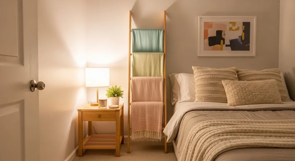 pastel blanket ladder decor ideas