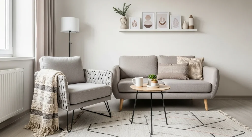accent chair small apartment living room decor ideas