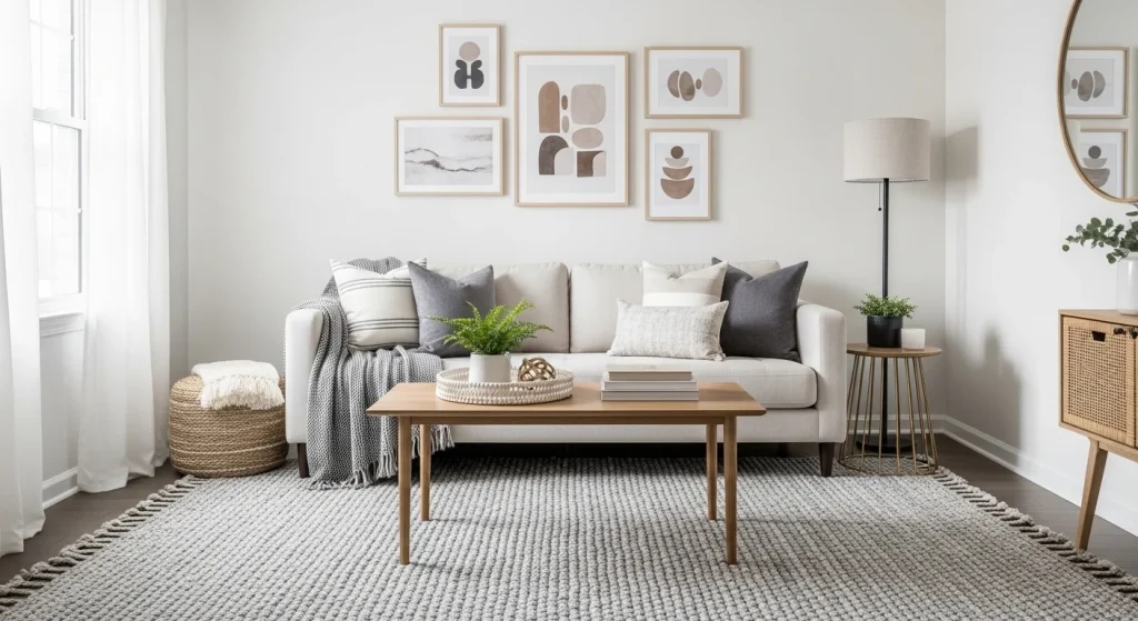 rug layout small apartment living room layout ideas
