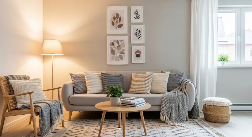 vertical wall art small apartment living room wall decor ideas