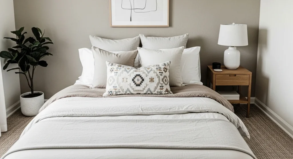 patterned bedroom throw pillow ideas