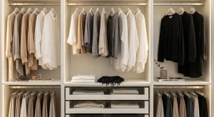 organized closet small apartment bedroom storage
