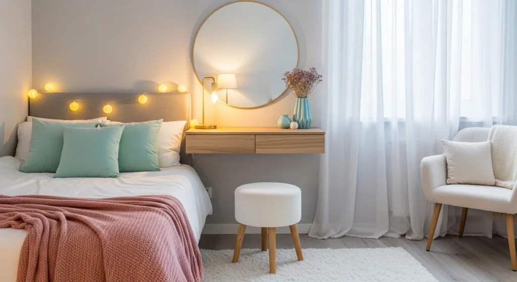 small bedroom vanity corner
