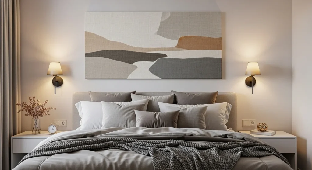 textured bedroom wall art ideas