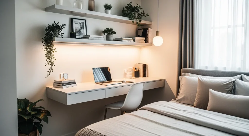 built in small bedroom desk ideas
