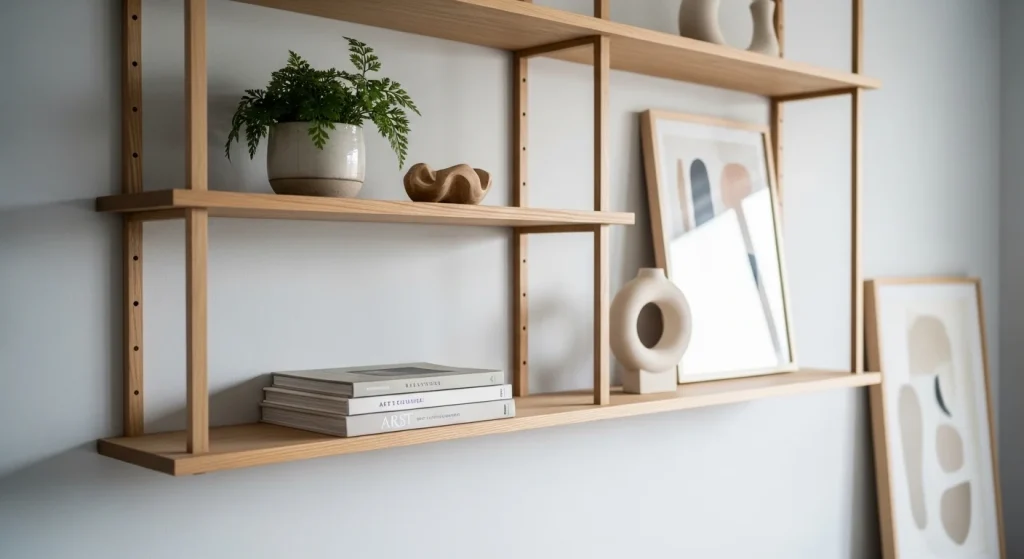 open shelving scandinavian small apartment decor ideas