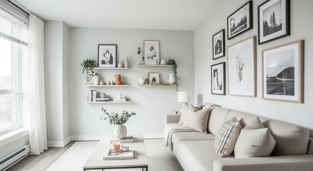 small apartment living room wall decor ideas