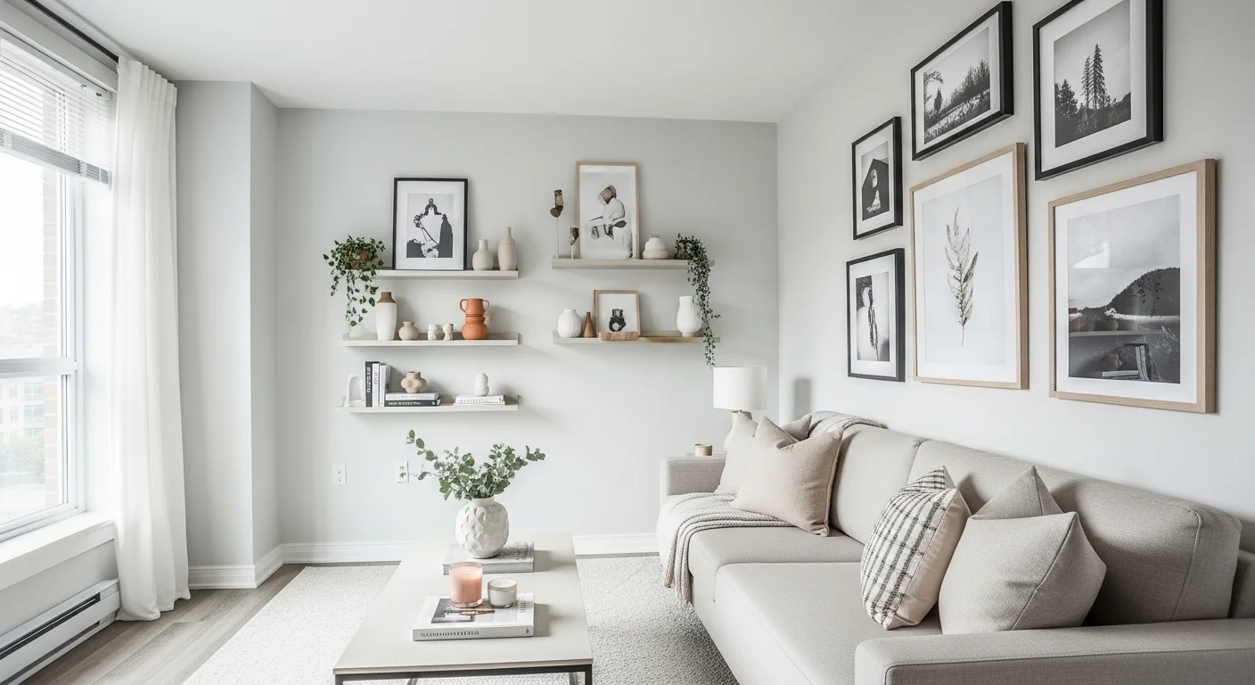 small apartment living room wall decor ideas