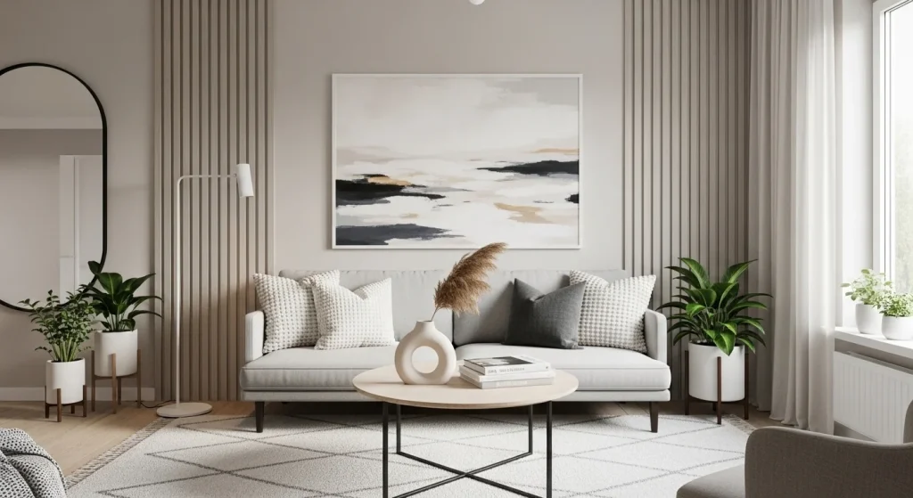 small apartment wall panel ideas modern living room