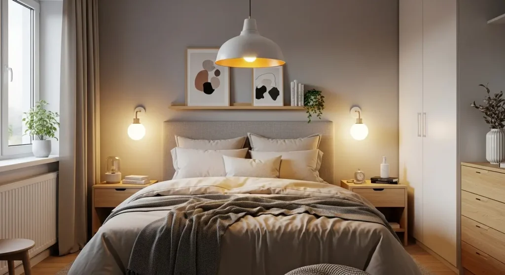 small bedroom lighting ideas for apartment bedrooms