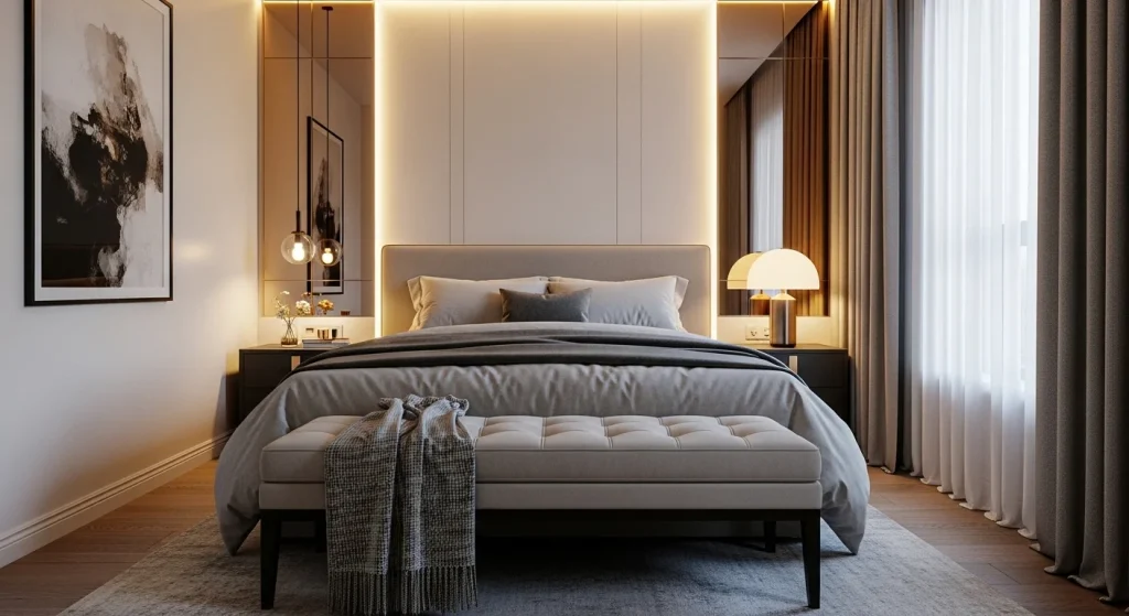 bedroom bench ideas for small apartment bedroom