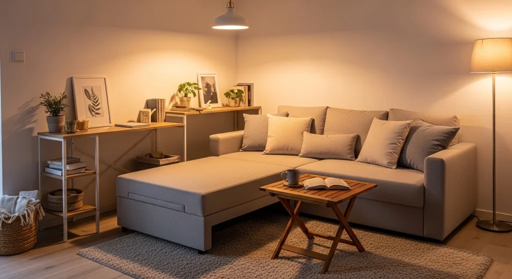 Sofa bed for small apartment space saving
