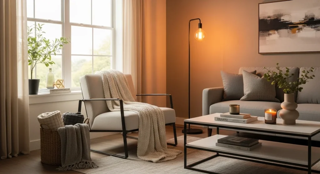 Cozy throw blanket decor