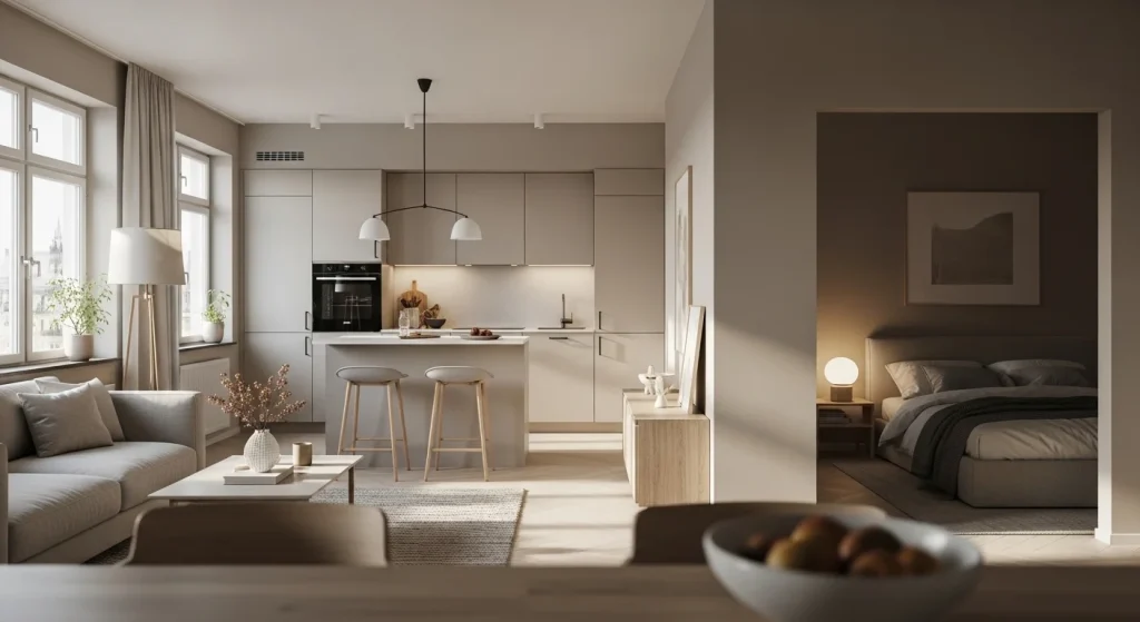 Cohesive color apartment decor
